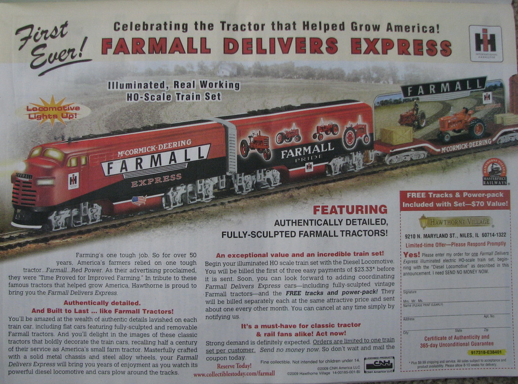 lionel farmall train set